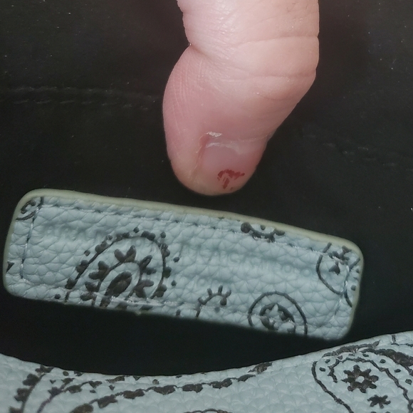 Brandon Blackwood Kuei Mini Bag Blue Paisley Leather Crossbody - Picture 13 of 16